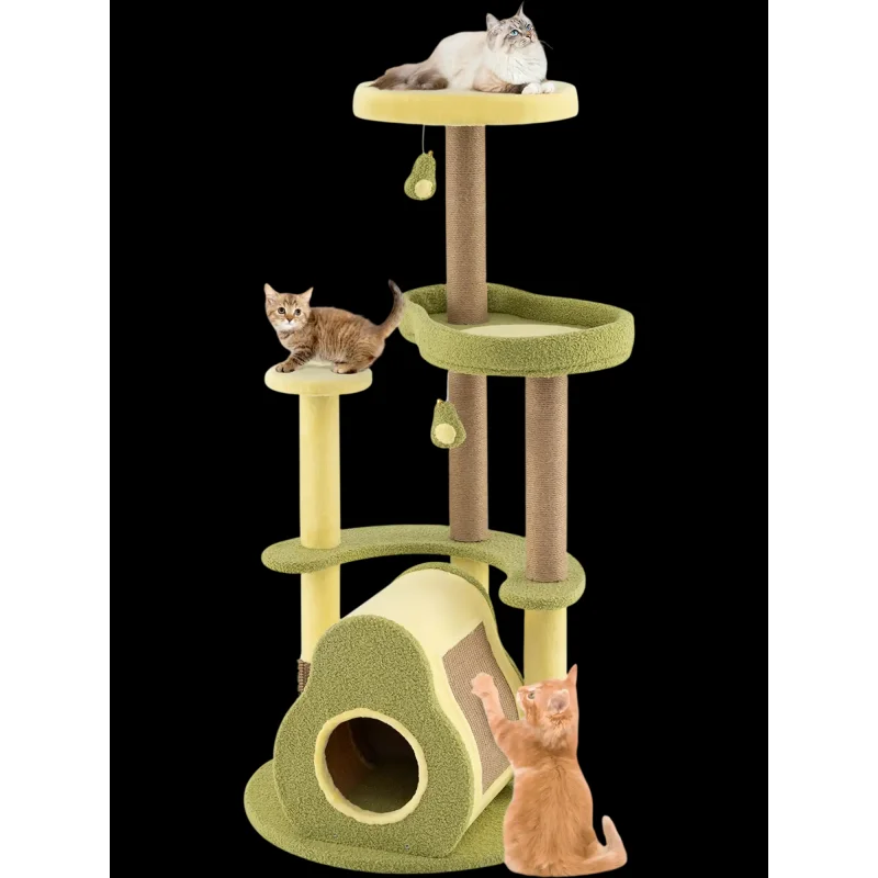 Costway Multi-Level Avocado Cat Tower Private Condo Green 472189563 New