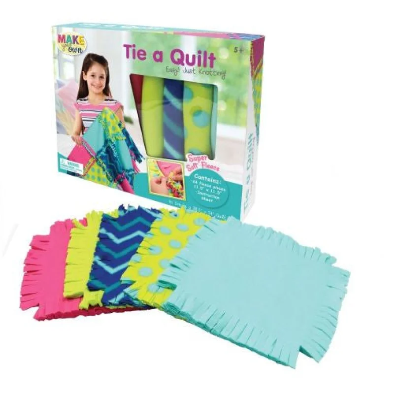 CraftBuddy DIY No-Sew Quilt Making Kit - Colorful Fabric