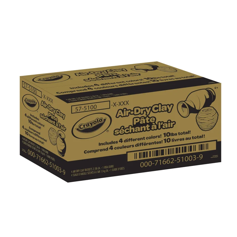 Crayola Air-Dry Clay Rainbow Sculpting Kit - 4 Colors, 2.5lb Each