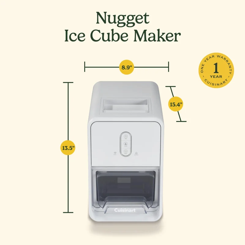 Cuisinart Counter-Top Nugget Ice Cube Maker, White, IMC-12