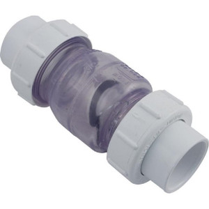 Flo-Control True Union 2" Clear 1/2 Lb Spring Check Valve, 1700C20