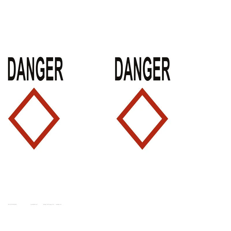 Danger Regulatory Buoy Label - 30 x 24 Inches on Adhesive Vinyl