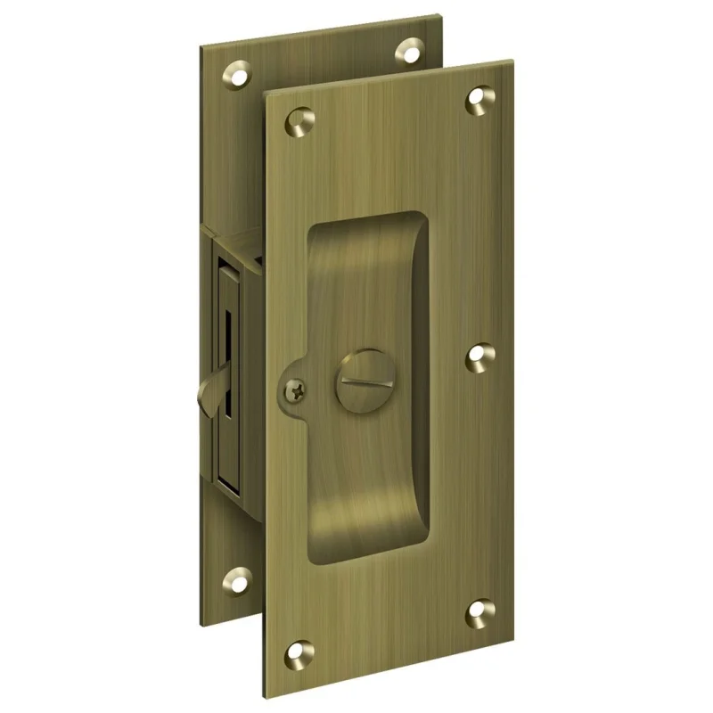 Deltana SDL60U5 Decorative Pocket Lock Privacy Antique Brass