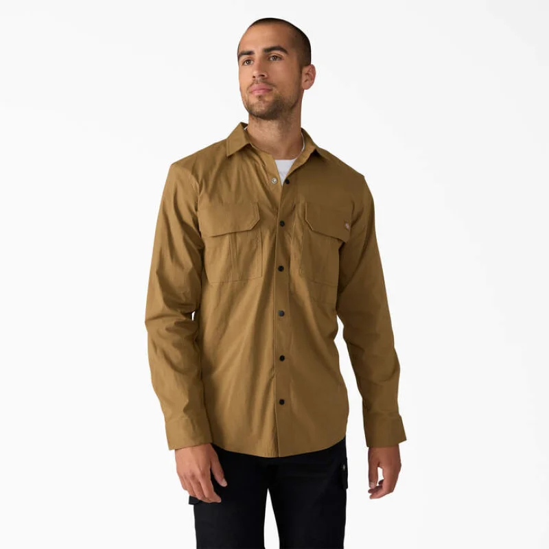 Dickies Tradebuilt Utility Long Sleeve Work Shirt (Coyote Brown) Size XL
