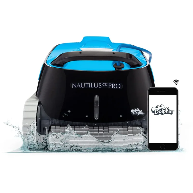 Dolphin Nautilus CC Pro Wi-Fi Automatic Robotic Pool Vacuum Cleaner, Wall Climbing, Waterline Scrubber Brush, Ideal for In-Ground Pools up to 50 FT in Length