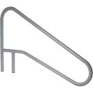 S.R. Smith Deck Mounted Sloped Braced 54" Pool Stair Rail - 1.90" x 0.049", DMS-102A
