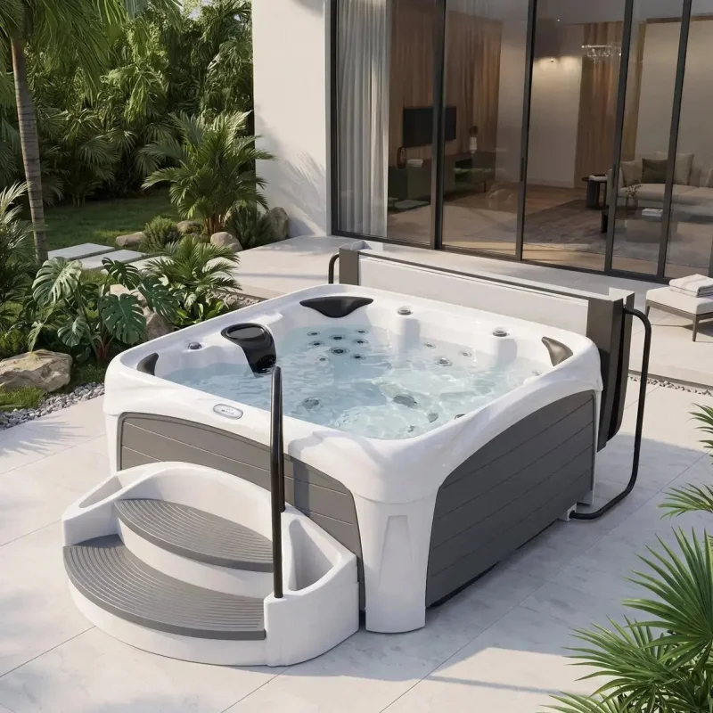 Dreammaker Crossover 740S Suite Black Diamond Spa with Black Panels