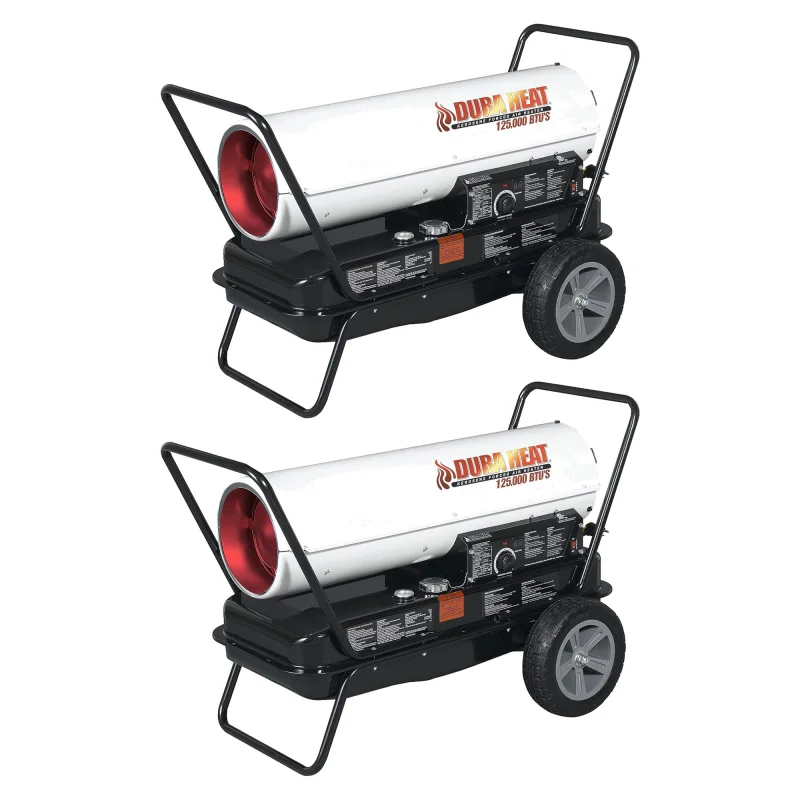 Dura Heat 2 Pack Kerosene Forced-Air Portable Heater w/Thermostat for 3200 Sq Ft