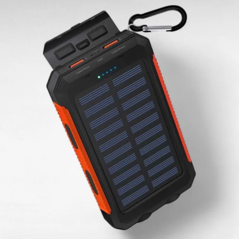 EcoCharge | Portable Solar Power Bank with 10,000mAh Capacity | Waterproof Design for Outdoor Adventures