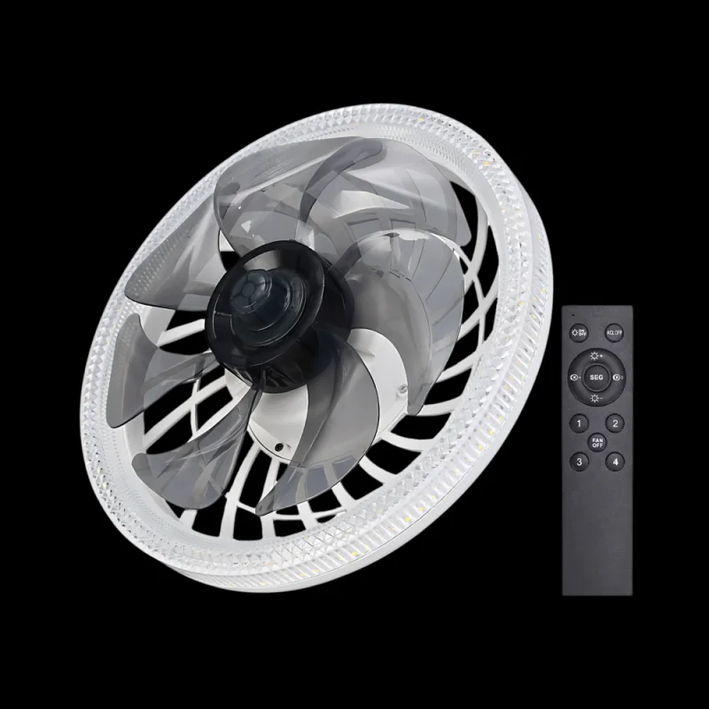 Elegant Collection | Modern Ceiling Fan with Light & Remote Control | Whisper-Quiet Design for Ultimate Comfort Black