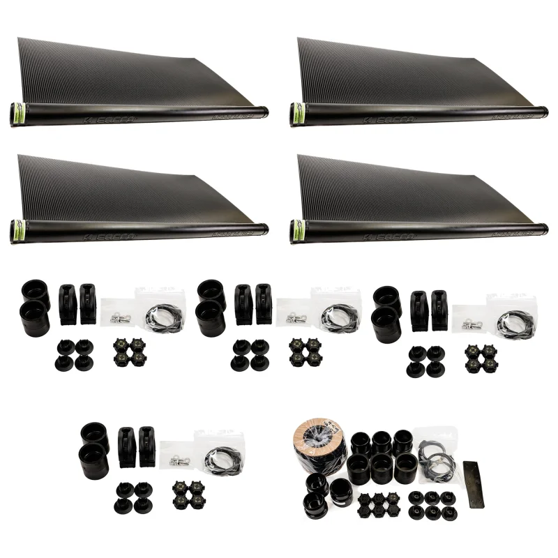 FAFCO 4x8ft Solar Pool Connected Tube (4 Pack) with Panel (4 Pack) & System Kits