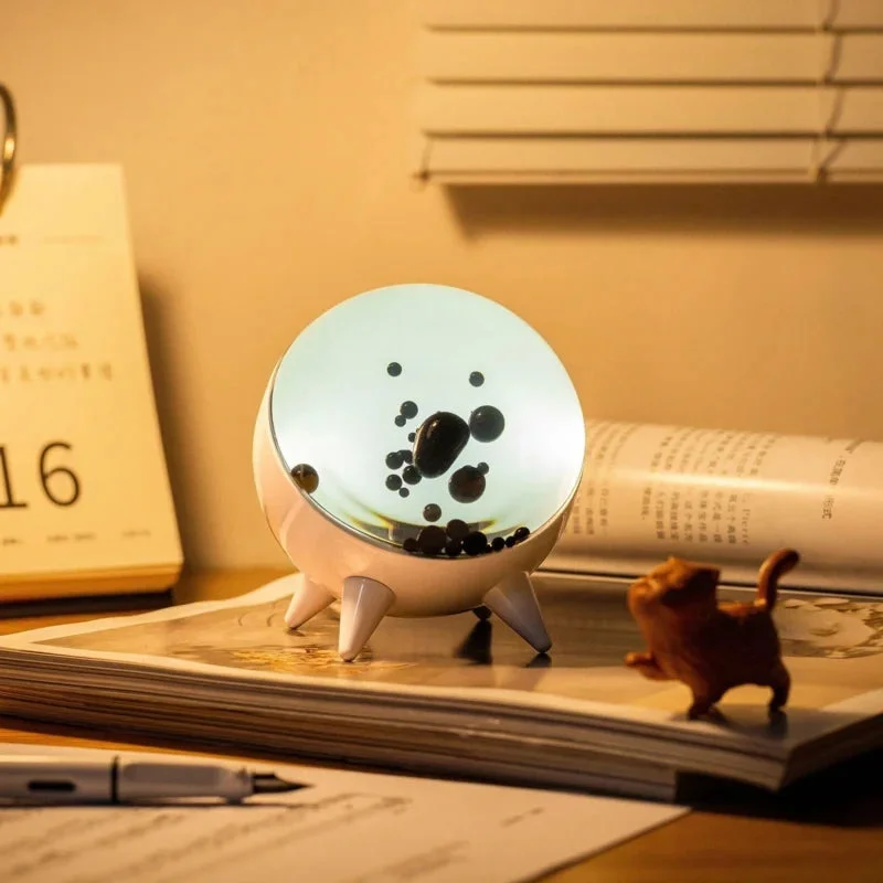 Ferrofluid Display Speaker with Bluetooth & AUX Connectivity | Hypnotic Sound-Responsive Visuals for Immersive Experience White