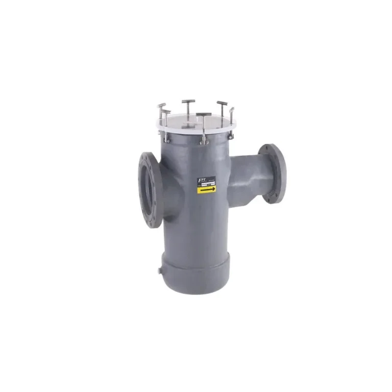 Fluidtrol RSW116110531 10" x 5" Flanged FRP/PVC Strainer with Stainless Steel Basket