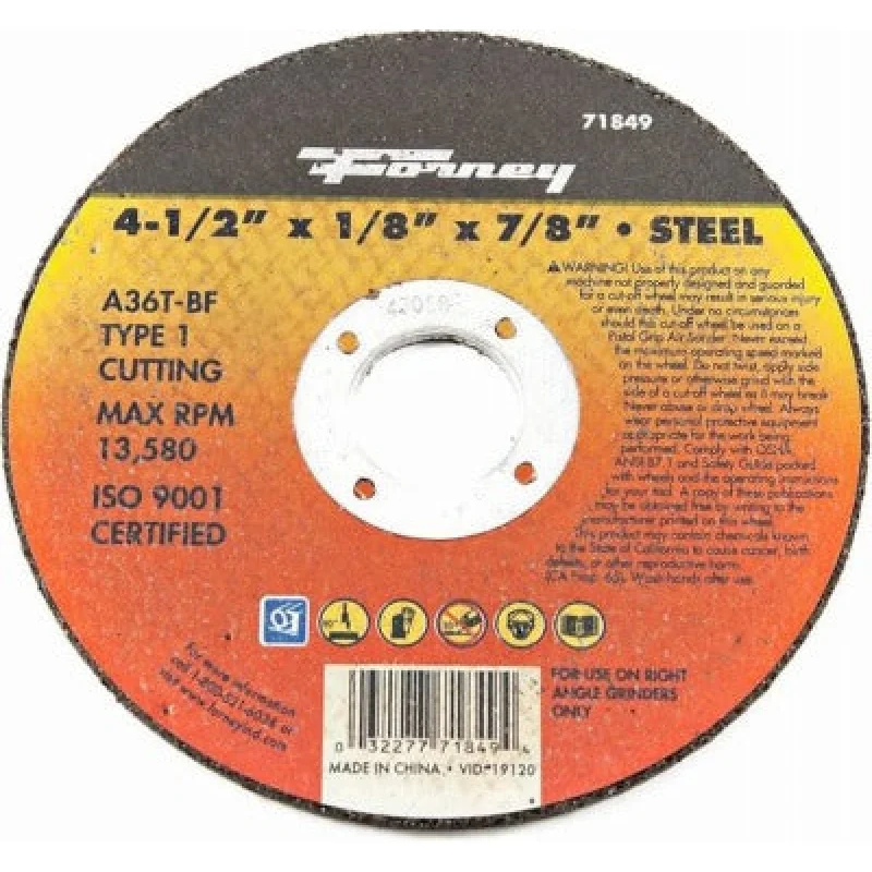 Forney Industries 71849 Type 1 Metal Cut-off Wheel 50 Pack