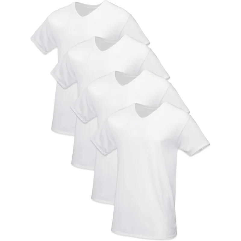 Fruit of the Loom Men's Classic Fit V-Neck T-Shirt 6-Pack (White) Size XXL