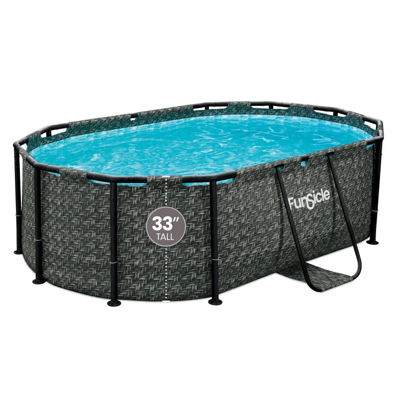 Funsicle 9'10" Oasis Designer Oval Above Ground Pool w/ Pump (Open Box)
