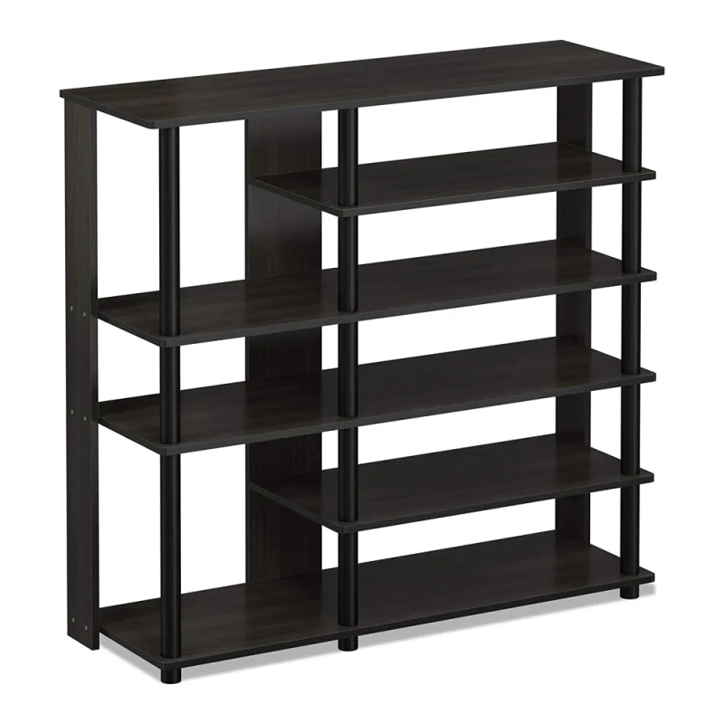 Furinno Turn-N-Tube Multipurpose Storage Shoe Rack Organizer, Espresso Black