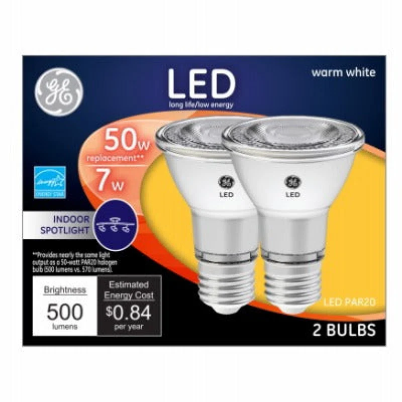 G E Lighting 93116055 Led R20 7W Warm White Bulb 2 Pack
