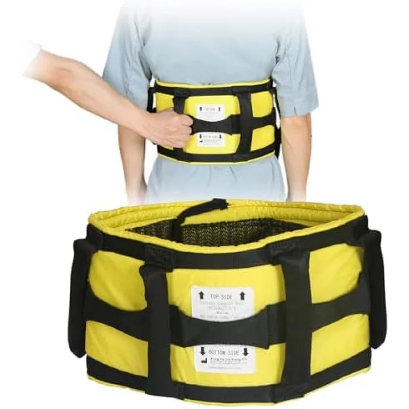 Gait Belts with Padded Handles,Transfer Belts Physical Therapy Belt for Seniors Moving, Lifting Belt Assist Patient/Elderly(Yellow, Medium)