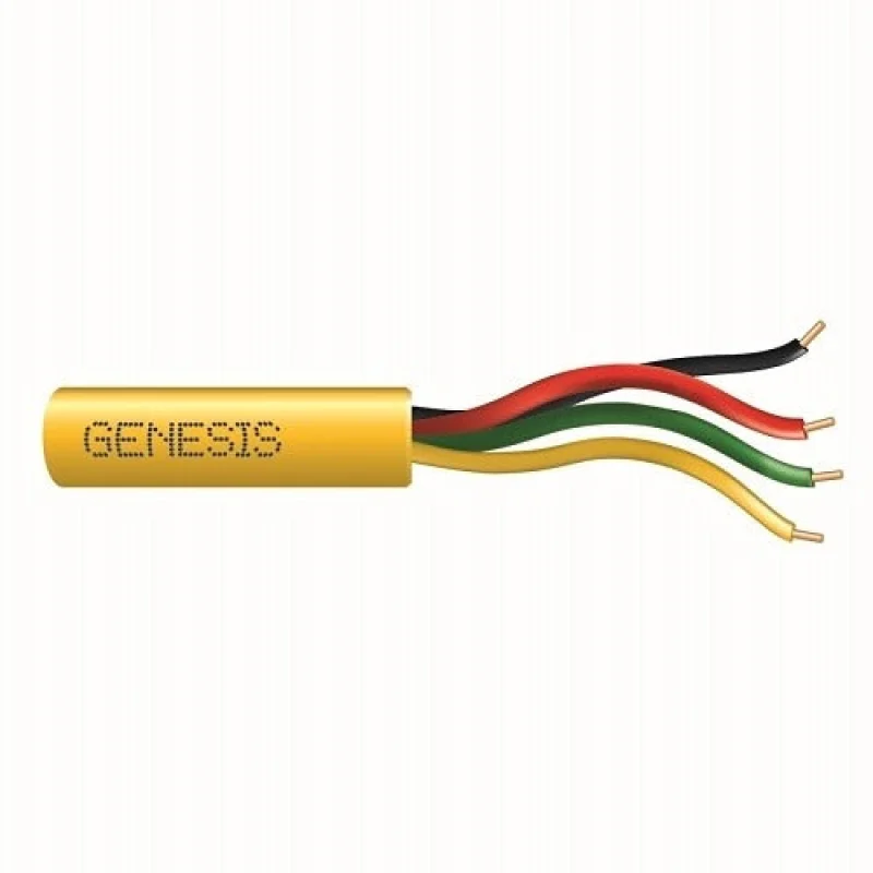 Genesis Cable 21031102 22/4 Solid Riser Cable 1000 Ft Yellow