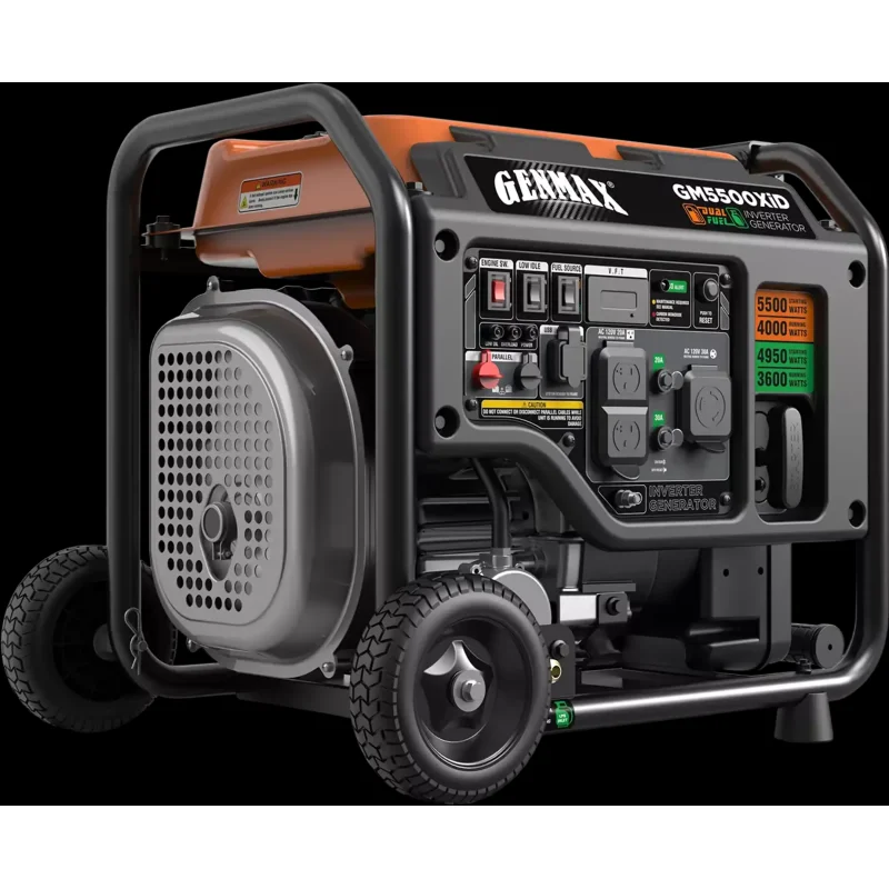 Genmax GM5500XiD Generator 4000W/5500W Dual Fuel Gas Propane Inverter Low THD CO Sensor New