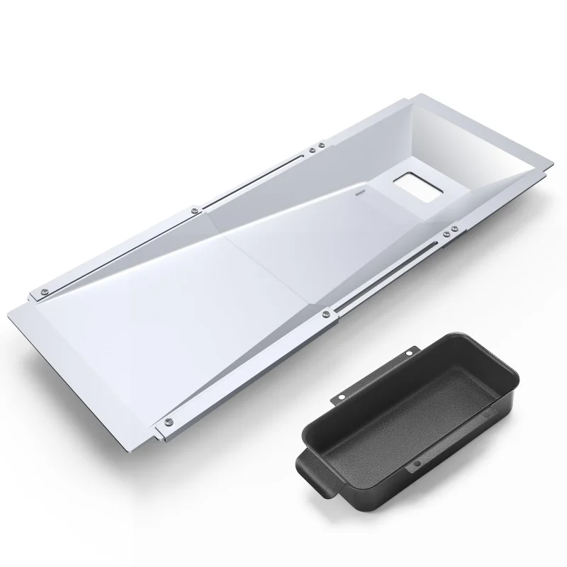 Grease Tray with Catch Pan Adjustable Universal Drip Pan for Dyna Glo, Nexgrill, Expert Grill, Kenmore, BHG & Expert 3/4/5 Burner Gas Grill for Dyna glo Grill Replacement Parts