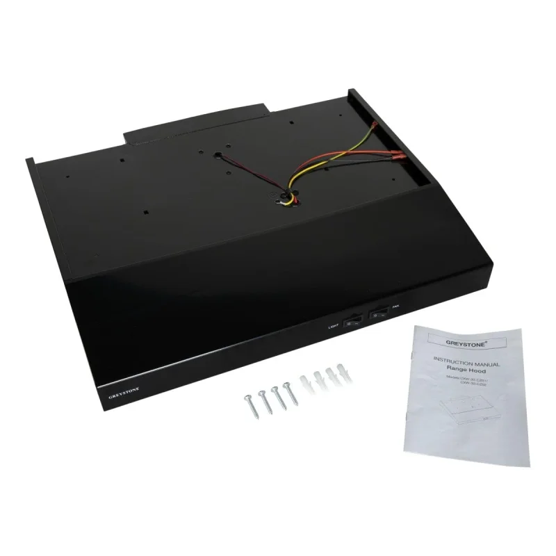 Greystone - Greystone 22" Super Slim Range Hood, Vented, 12V, Black
