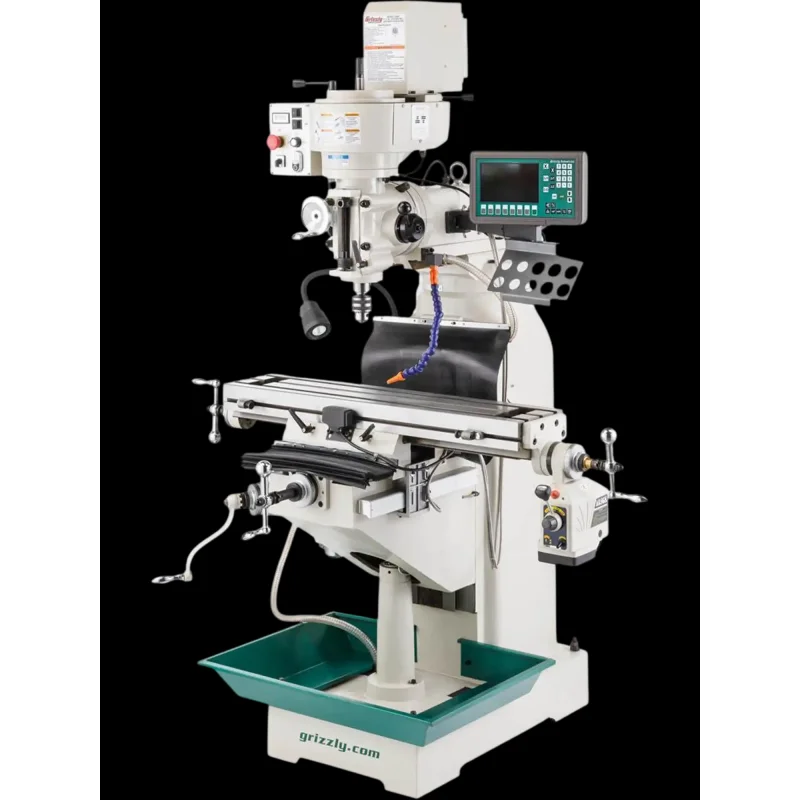 Grizzly G0961 Milling Machine 8" x 36" Variable-Speed Knee Mill with Power Feed and DRO New