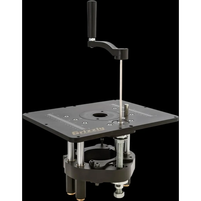 Grizzly T31638 Router Table Router Lift with 11-3/4" x 9-1/4" x 3/8" Mounting Plate New
