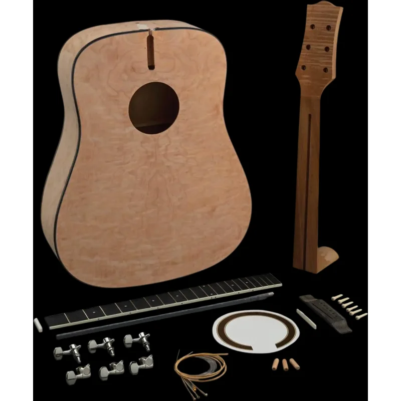 Grizzly T33952 Instrument Kit Quilted Maple Acoustic Guitar Kit New