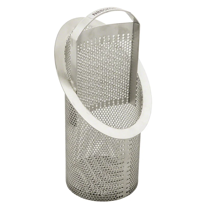 Guardian 10-12 Inch Stainless Steel Strainer Basket with 5/32 Inch Perforation