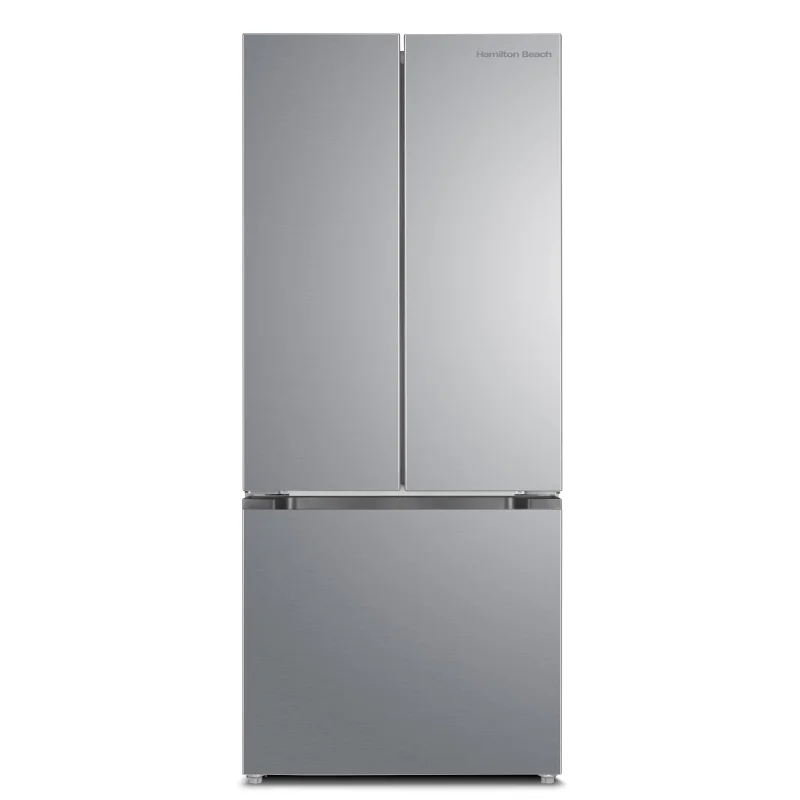 Hamilton Beach HBF1770 French Door Counter Depth Refrigerator with Freezer Drawer, 17.7 cu ft, Stainless Steel (Full Size)