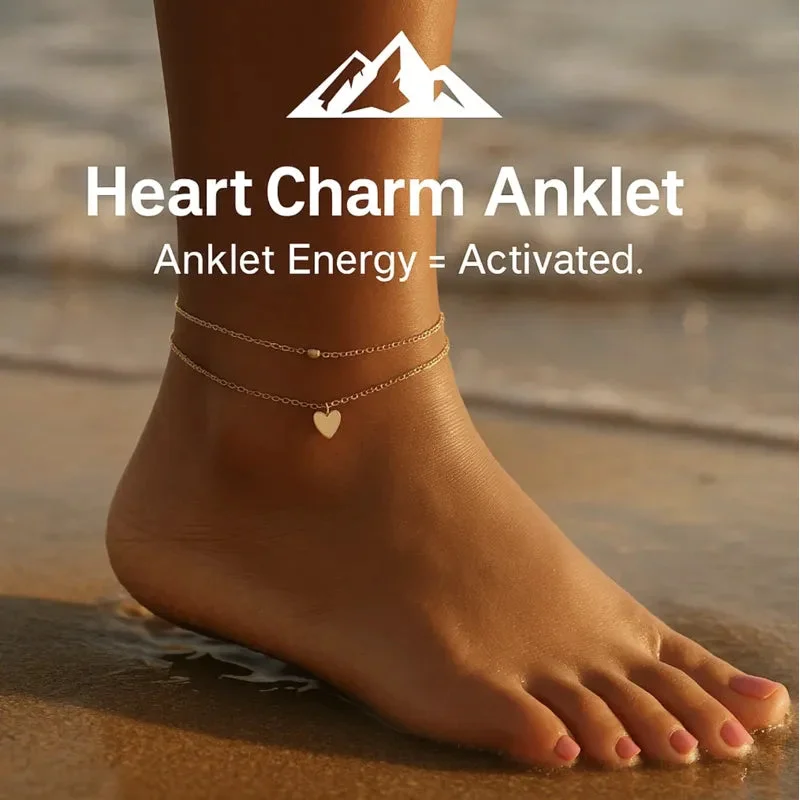Heart Charm Anklet