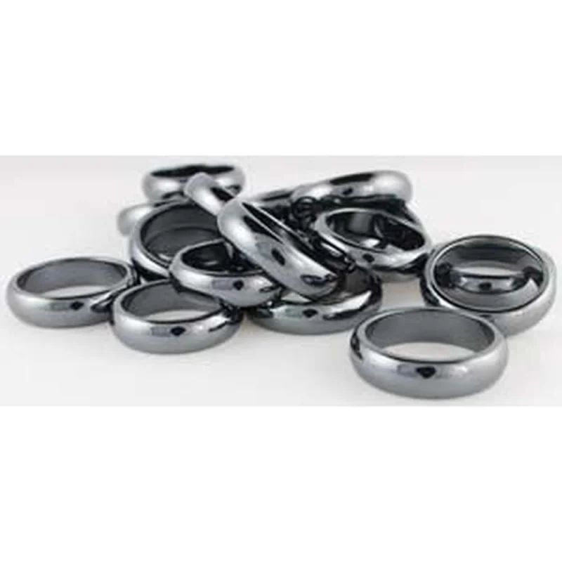 Hematite Balance & Protection Rings - Rounded 6mm / Set of 100