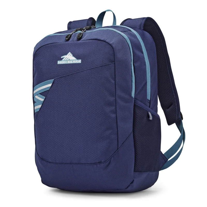 High Sierra 17 Inch Outburst Backpack Bookbag with Dedicated Laptop Sleeve, Blue