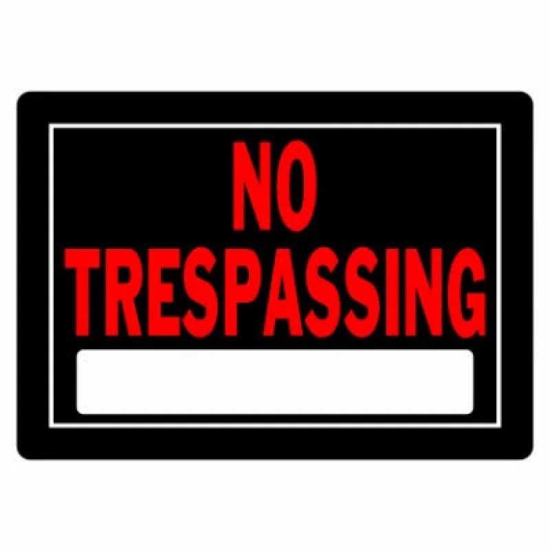 Hillman Fasteners 840125 No Trespassing Sign 10x14 Aluminum