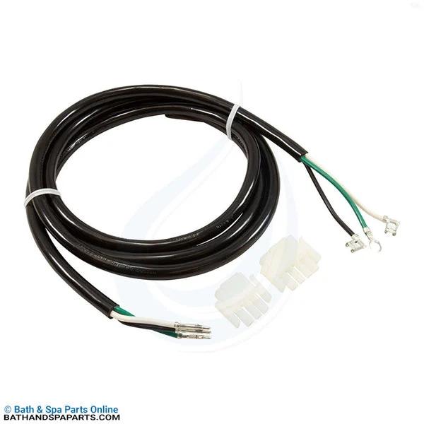 Hydro-Quip 72″ White Cord [14/3] [AMP-3/AMP-4] [Male] [G,B,W] (30-0324-72)