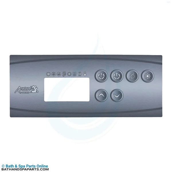 Hydro-Quip IN.K35 6-Button Overlay [P1, P2, Bl, Lt] [White/Gray] (80-0237)