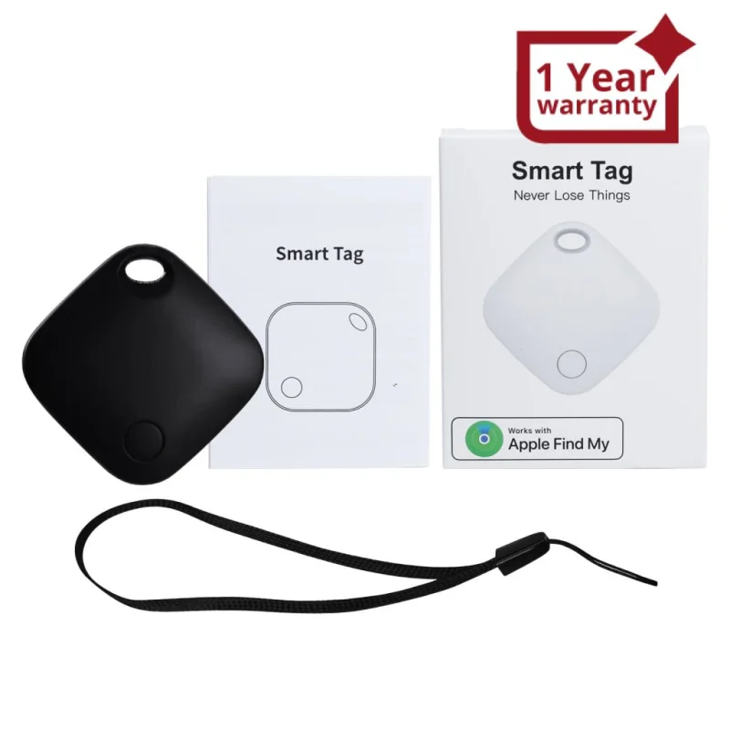 IKF-406 Smart iTag Key Finder Find My APP, Smart Key, Bike, Luggage,Wallet, Bag Finder Anti-lost Tracker Locator, Bluetooth-compatible for IOS System Replaceable Battery Black