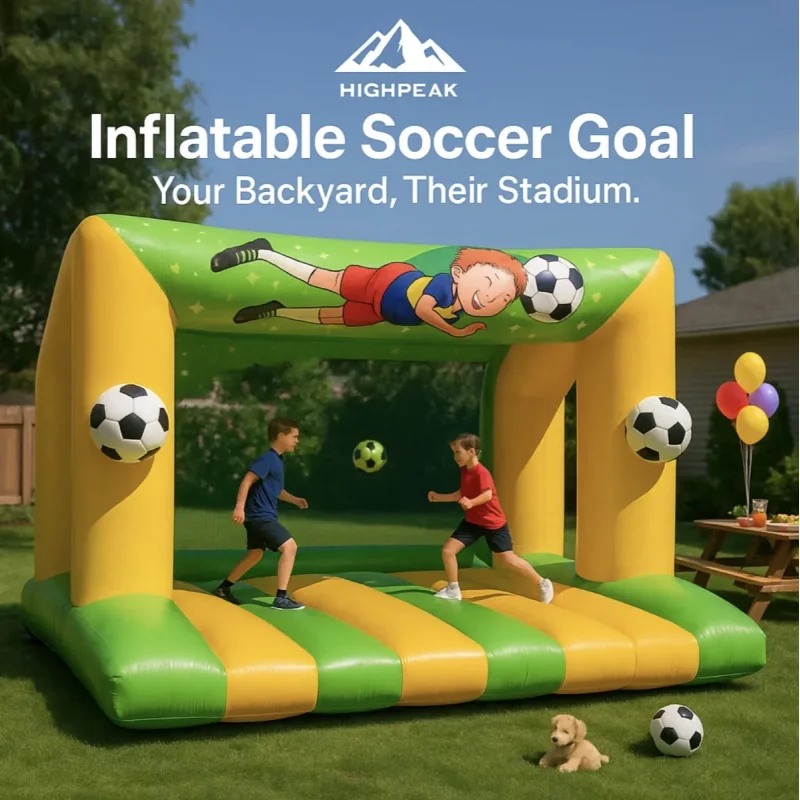 Inflatable Soccer Goal Game Yellow