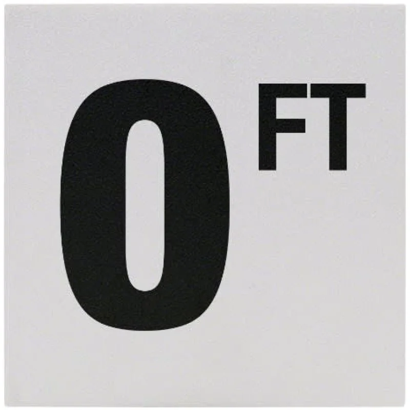 Inlays 0' Depth Marker, Ceramic, Black/White, 6" x 6" | C620000