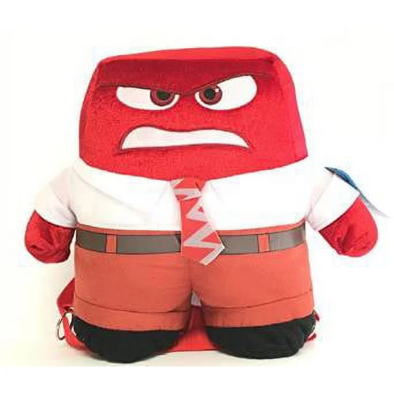 Inside Out 17" Plush Backpack - Adjustable Straps and Zipper Compartment