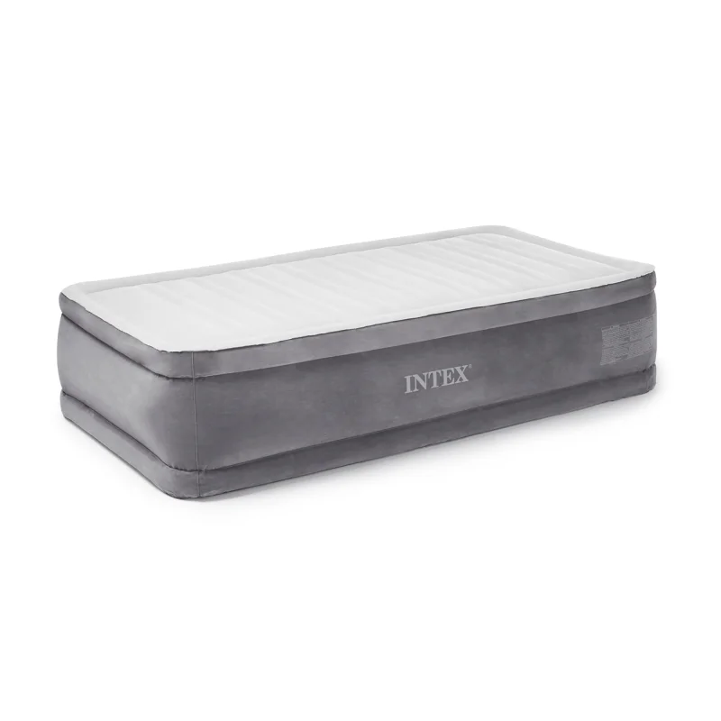 Intex Dura Beam Plus Series Comfort Plus Elevated Airbed w/ Built in Pump, Twin