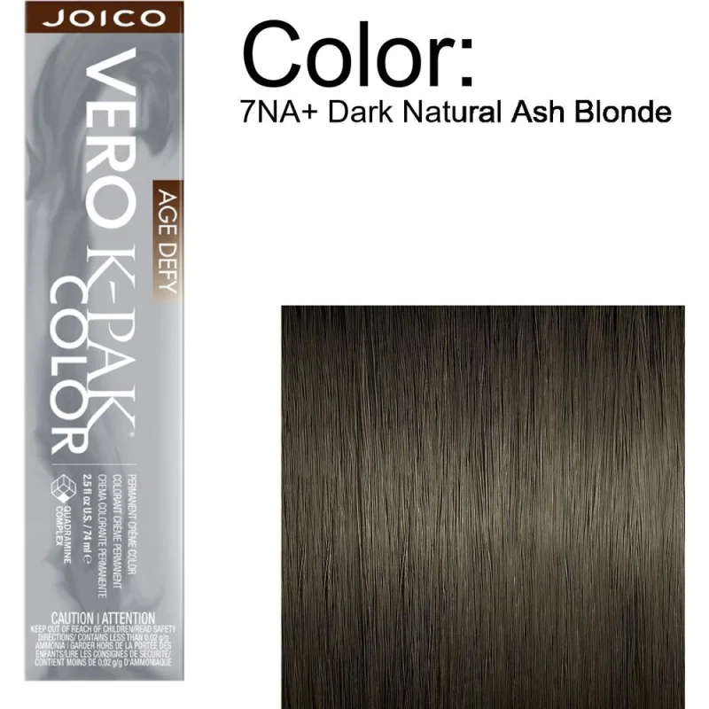 Joico Vero K-PAK Age Defy Permanent Creme Color - 7NA+ Dark Natural Ash Blonde / 2.5 oz.