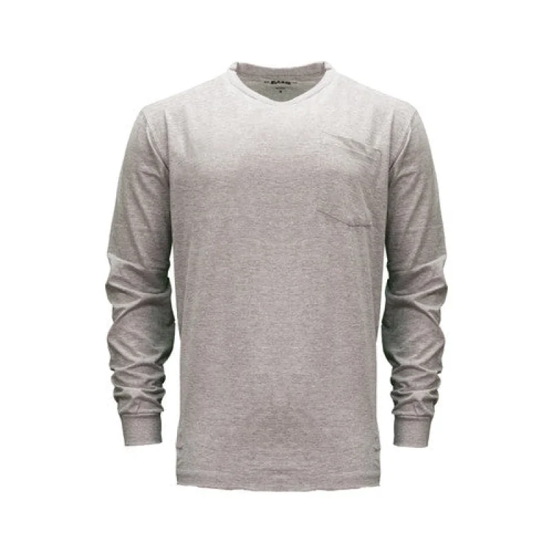Key Spartan Long Sleeve Pocket Tee (Heather Grey) Size L