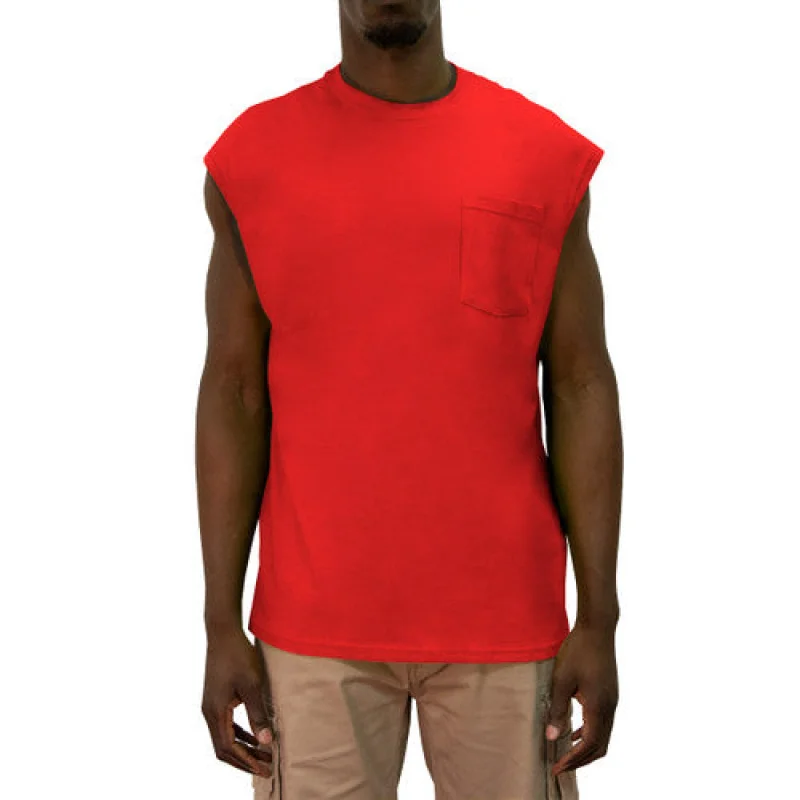 Key Spartan Sleeveless Pocket Tee (Red) Size XL