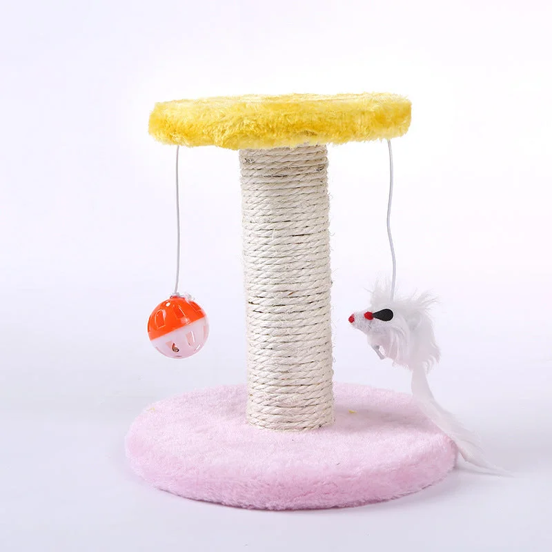 Kitten Climbing Frame with Flannel & Sisal Material | Compact Cat Table for Play and Exercise Blue