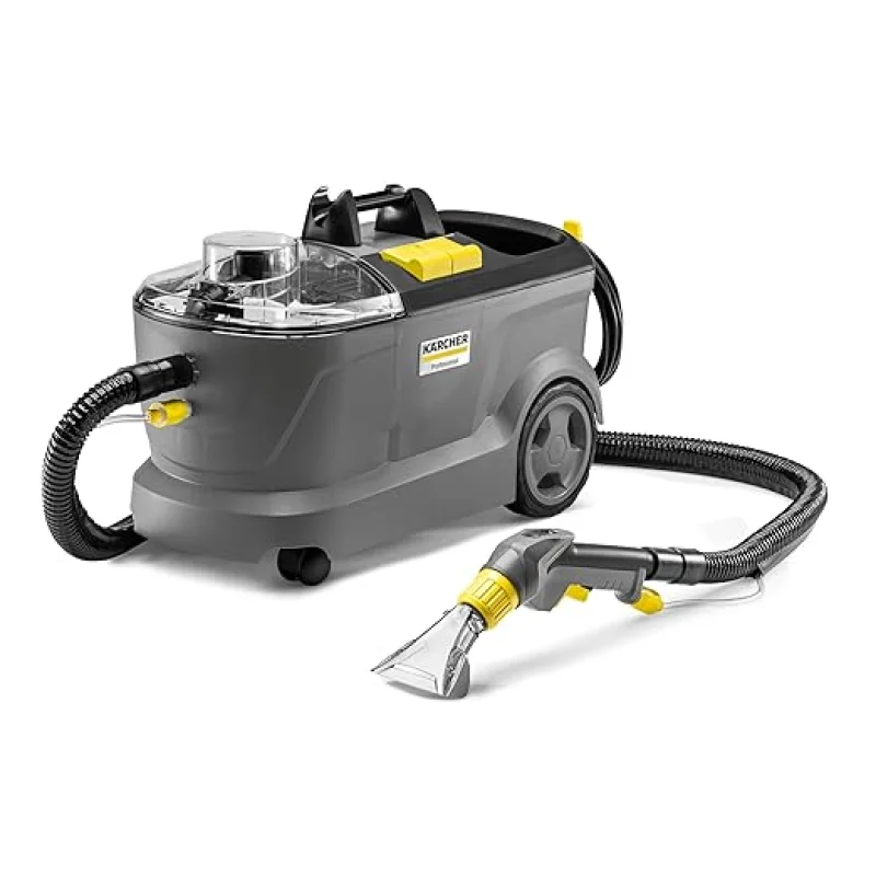 Krcher Puzzi 10/1 Commercial Carpet Extractor 12.5 PSI - Spot Cleaner, Stain Remover, Area Rugs, Car and Auto Detailing, Carpet and Upholstery Cleaner - Onboard Accessory Storage - 4.9 Gallon