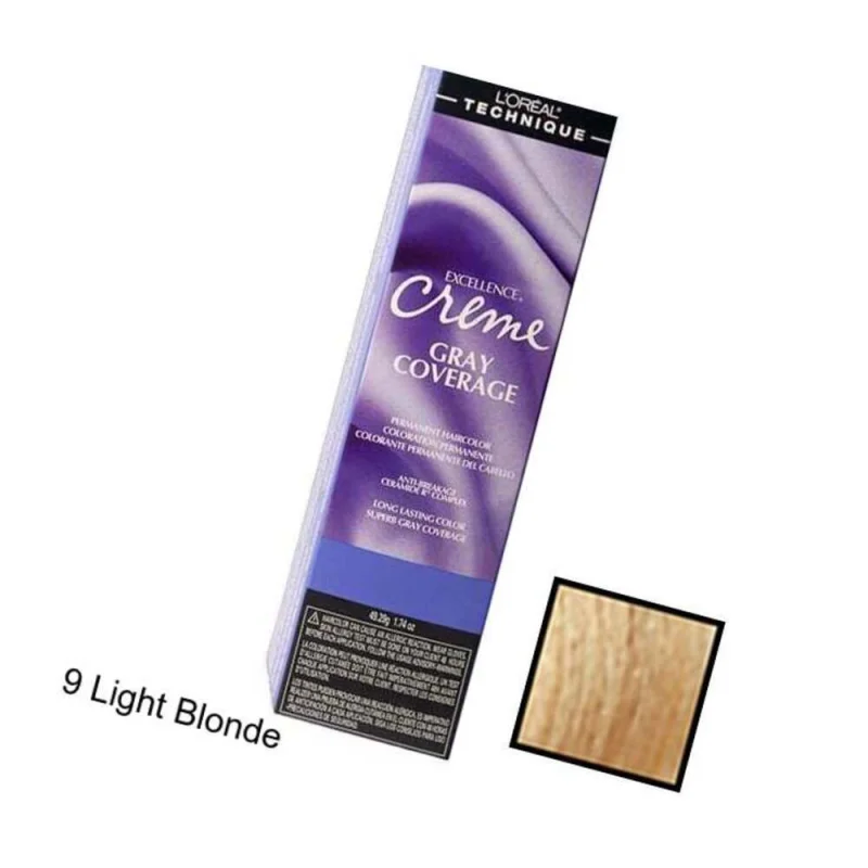 L'Oreal Excellence Creme Permanent Haircolor - 9 Light Blonde / 1.74oz.