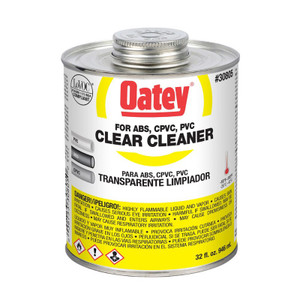 Oatey 32 Oz ABS, PVC and CPVC Pipe Clear Cleaner, 30805